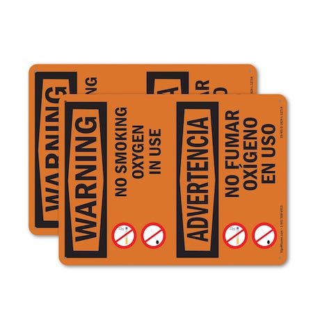 Signmission 18 in Width, Aluminum, Rectangle, Bilingual OS-2PACK-WS-A-1218-L-12714